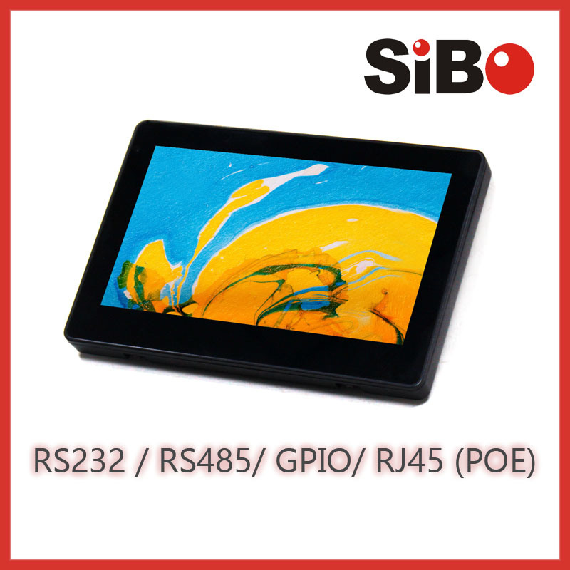 wall mountable 7 screen size android touch panel with poe temperature sensor