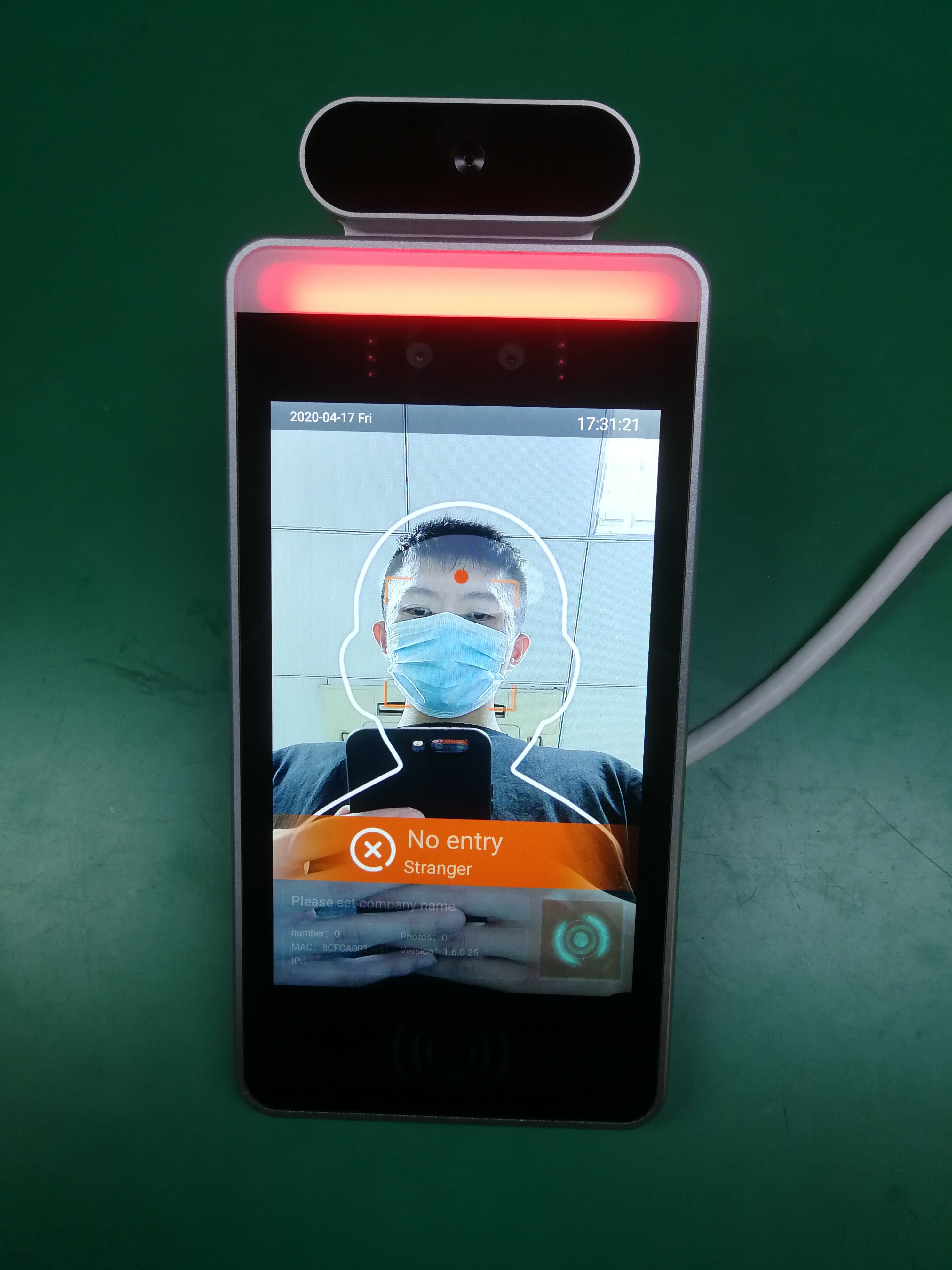 8 inch wall vesa mount android tablet support face recognition temperature monitoring