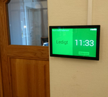 Glass Wall Mount Meeting Room Scheduling Display 10.1 inch Android POE Tablet With LED Light Indicator