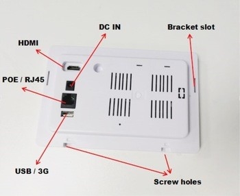 Customized Wall Mount Bracket 7 Inch Android Tablet PC POE Ethernet Power Touch Panel