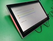 10 Inch Glass Wall Installation Android PoE Tablet Customized Adjustable Red Green Blue LED Light Indicator Side Bars