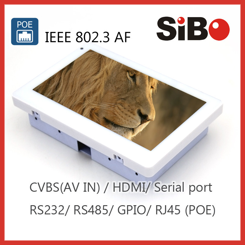 Wall Embedded 7 Inch Automation Application Touch Panel With Ethernet POE RS232