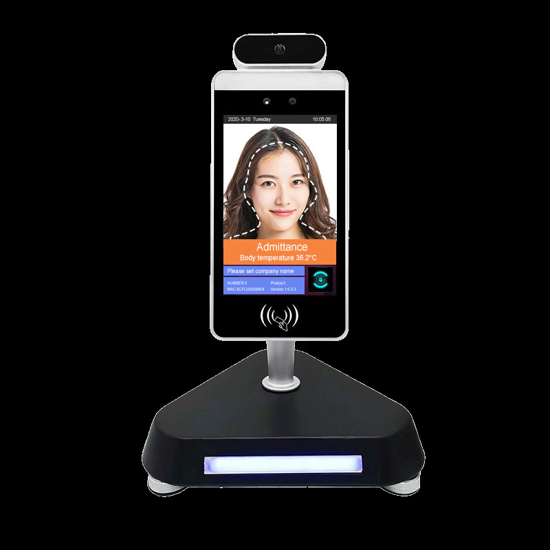 8 Inch Smart Pass System Face/Body Temperature Detect Desktop Standing Android Monitor Support Wiegand Protocal