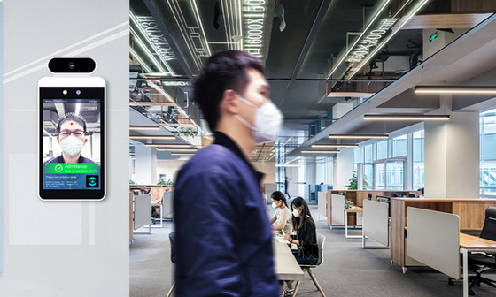Real Time Live Face Recognition Display 8 Inch Temperature Detecting Android Tablet Wall Mountable